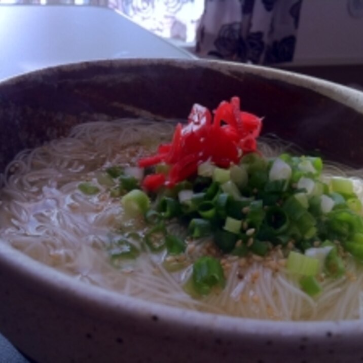 思い出の【温素麺】